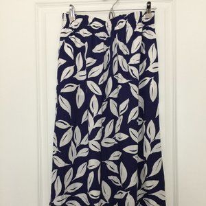 LOFT | Leaf Print Maxi Skirt | Sz. Small